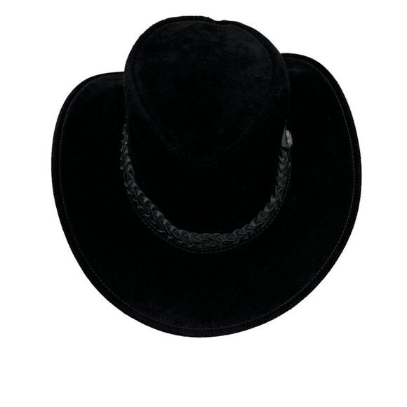 Kakadu Australia | Leather Black Hat with Braided Band Accent Size Large main image 5